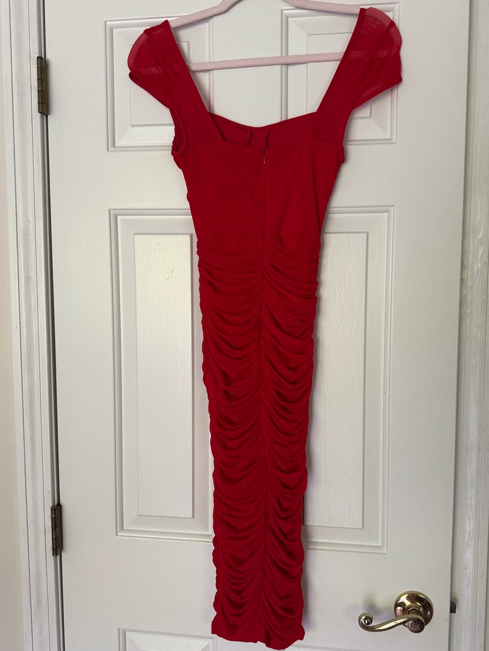 Classic Red Bodycon Dress for Women - Picture 6 of 6
